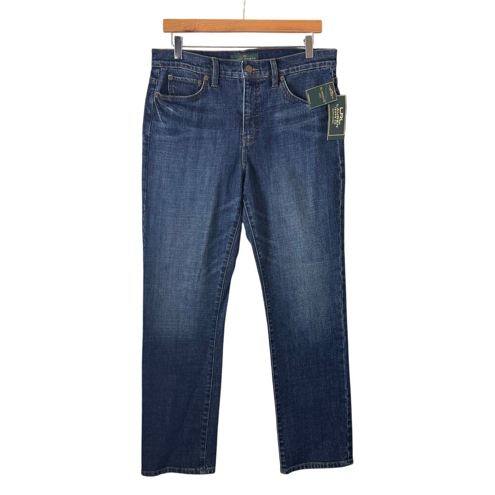 NWT Ralph Lauren Jeans Women’s Size 10 Dark Wash Straight Leg Slimming Classic